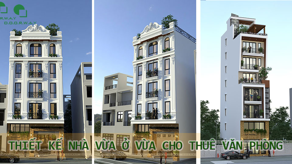 Thiết kế nhà ở kết hợp văn phòng cho thuê