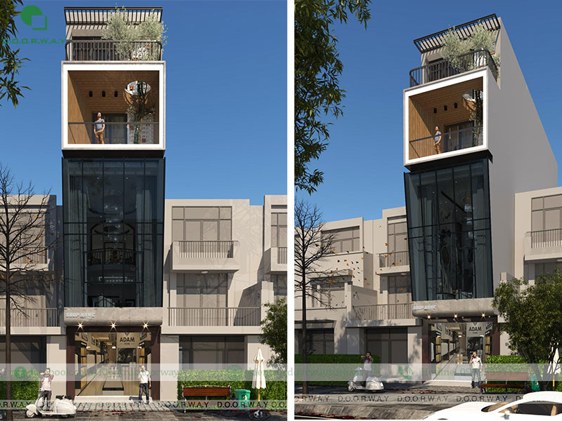 Nhà phố 3 tầng hiện đại thiết kế kết hợp kinh doanh tại tầng 1 Nhà phố 3 tầng hiện đại thiết kế kết hợp kinh doanh tại tầng 1